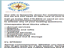 Tablet Screenshot of chesapeakeboatworks.com